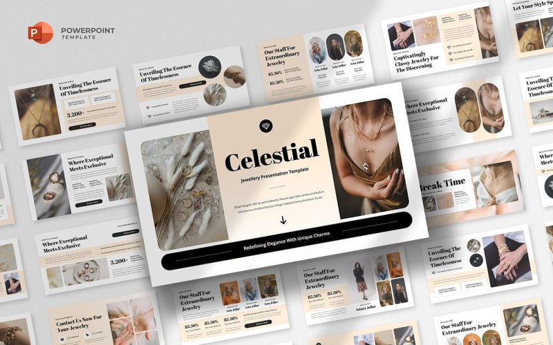 celestial luxury jewelry powerpoint template original