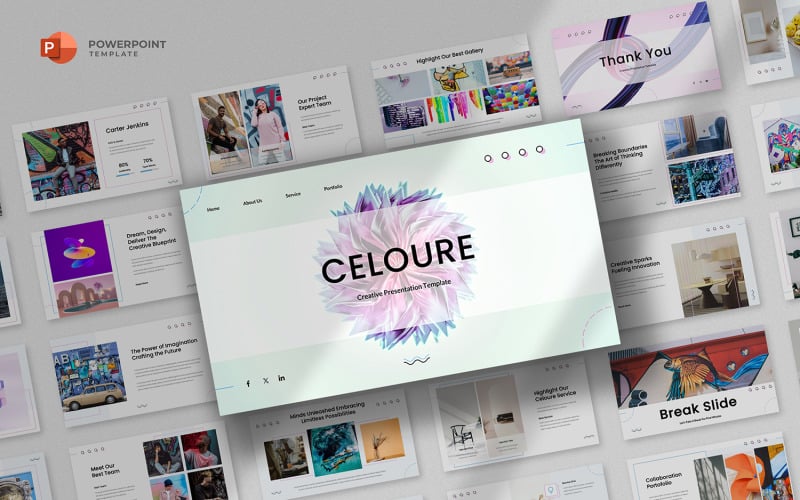 celoure creative business powerpoint template original