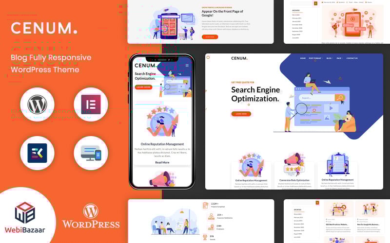 cenum seo and digital marketing elementor wordpress theme original
