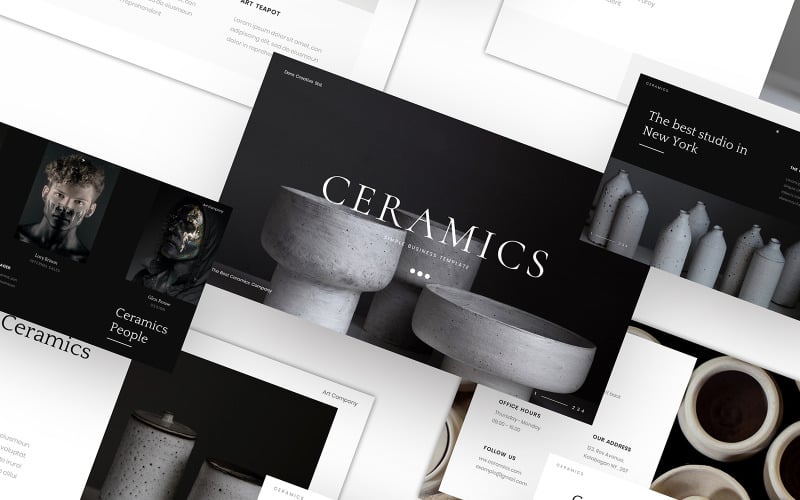 ceramics simple business powerpoint template original
