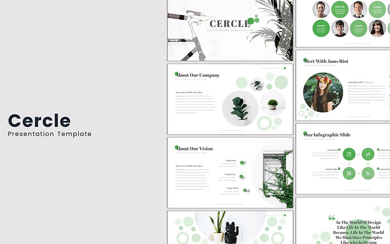 cercle powerpoint template original