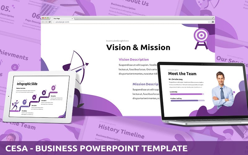 cesa business powerpoint template original