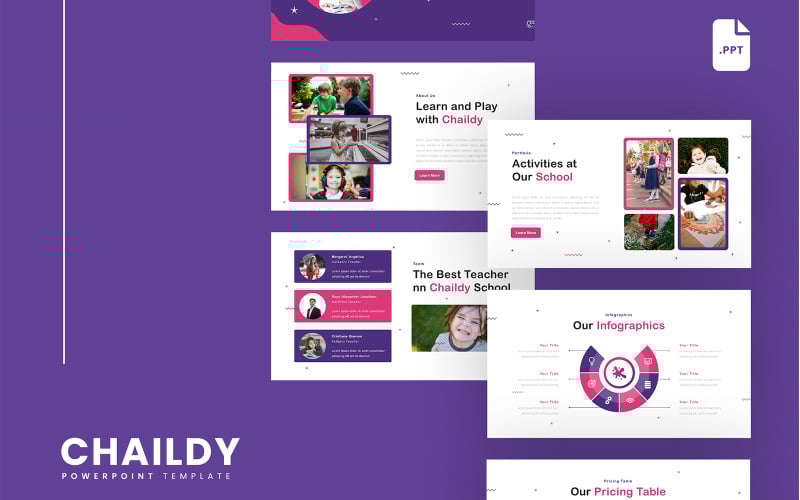 chaildy kids academy powerpoint template original