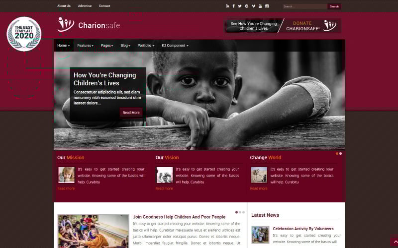 charionsafe charity joomla joomla and joomla template original