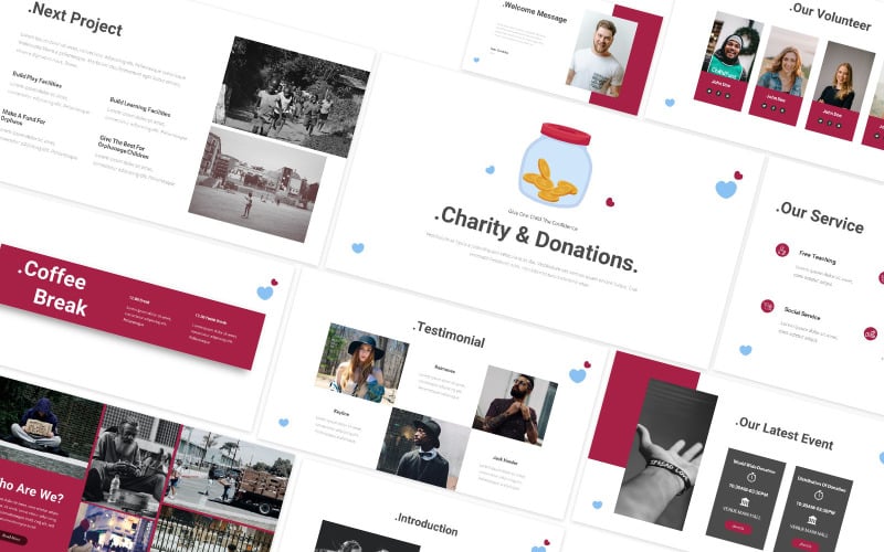 charity amp donations powerpoint template original
