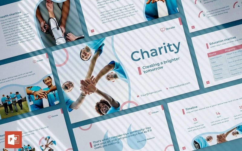 charity presentation powerpoint template original