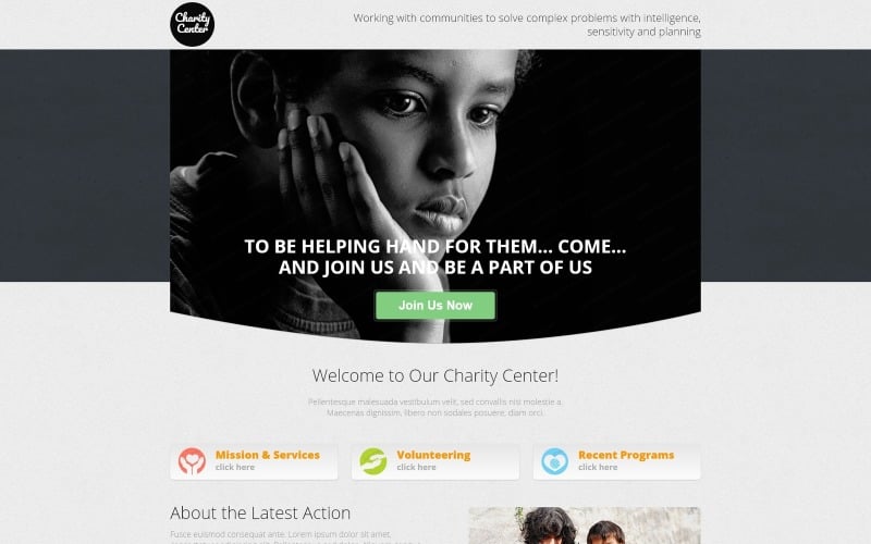 charity responsive landing page template original