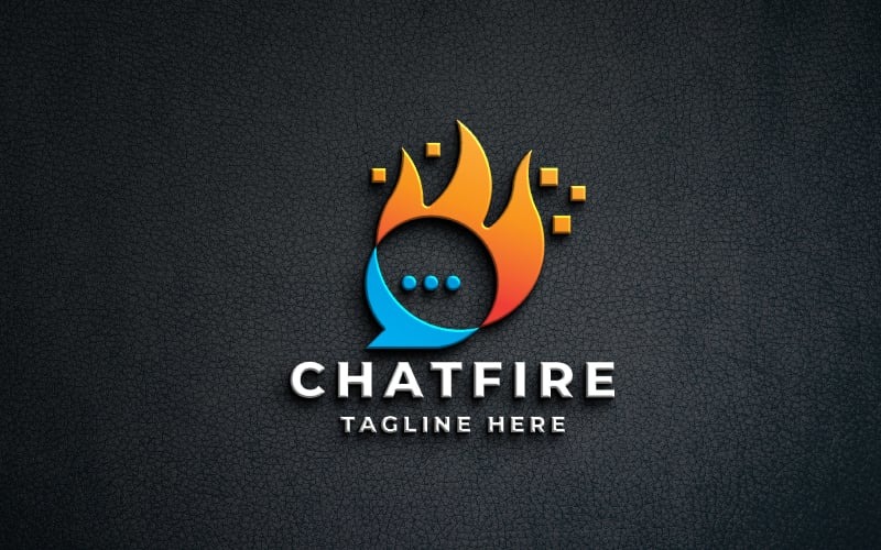 chat fire logo pro template original