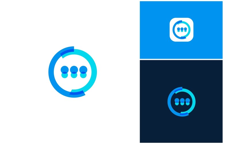 chat message icon modern logo original