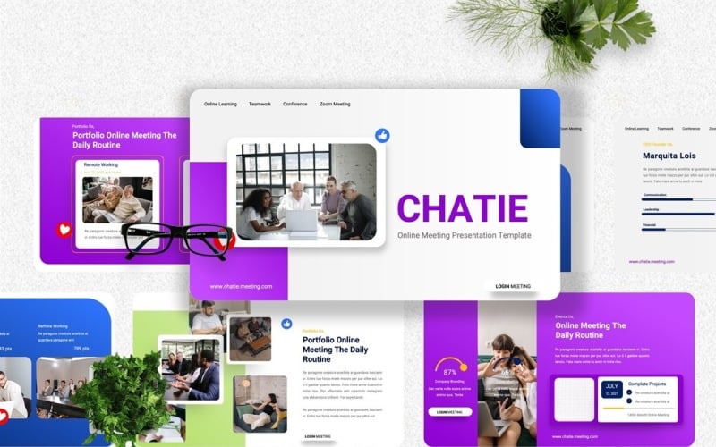 chatie online meeting powerpoint templates original