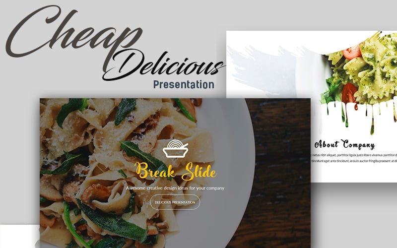 cheap delicious presentation powerpoint template original
