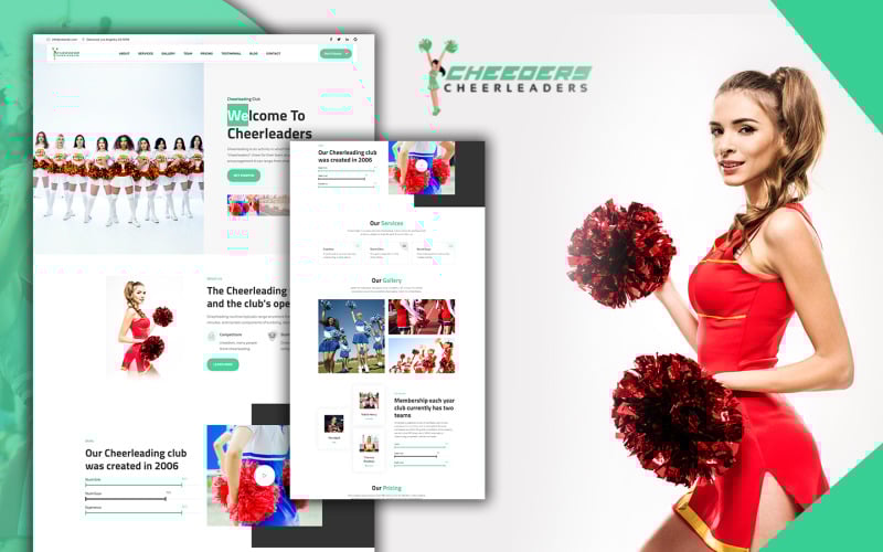 cheeders clean amp easy cheerleaders landing page html template original