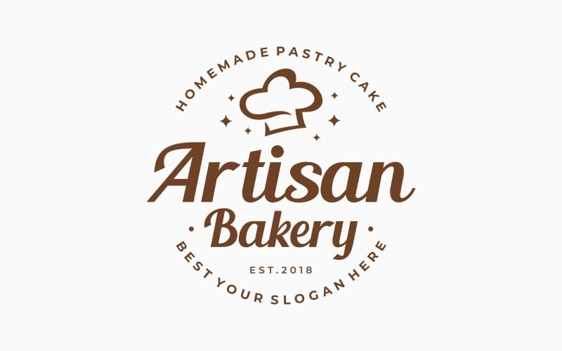 chef hat bakery artisan pastry logo original