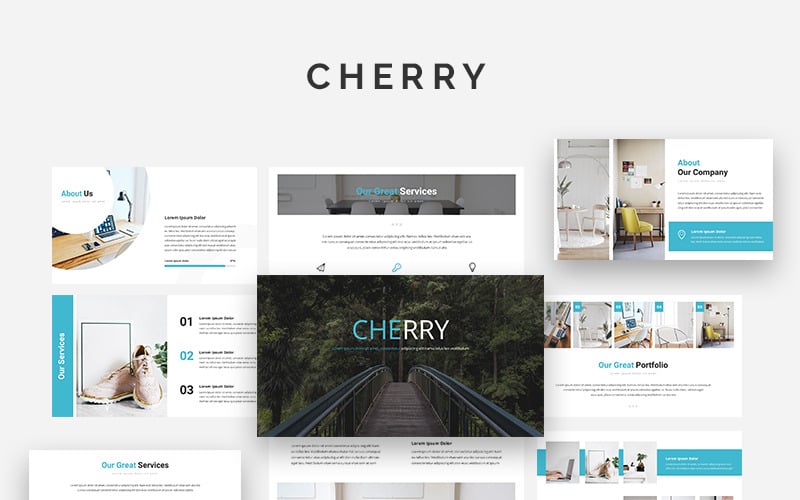 cherry creative powerpoint template original