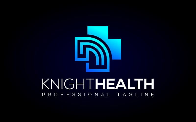 chess knight clinic health medical logo design original
