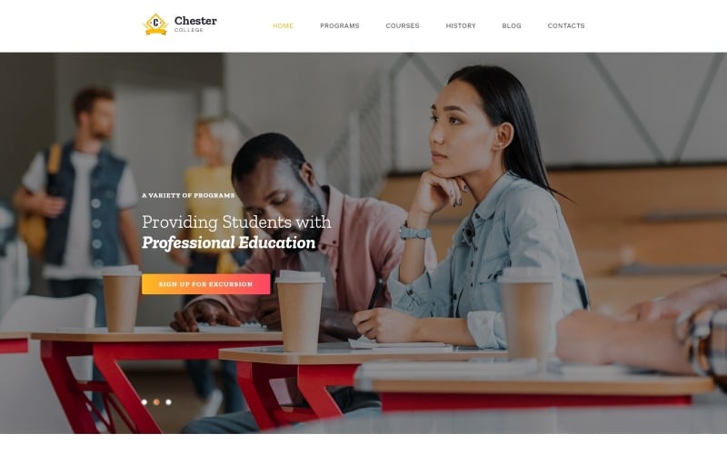 chester university modern html bootstrap landing page template original