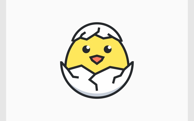 chick hatch egg cartoon logo original