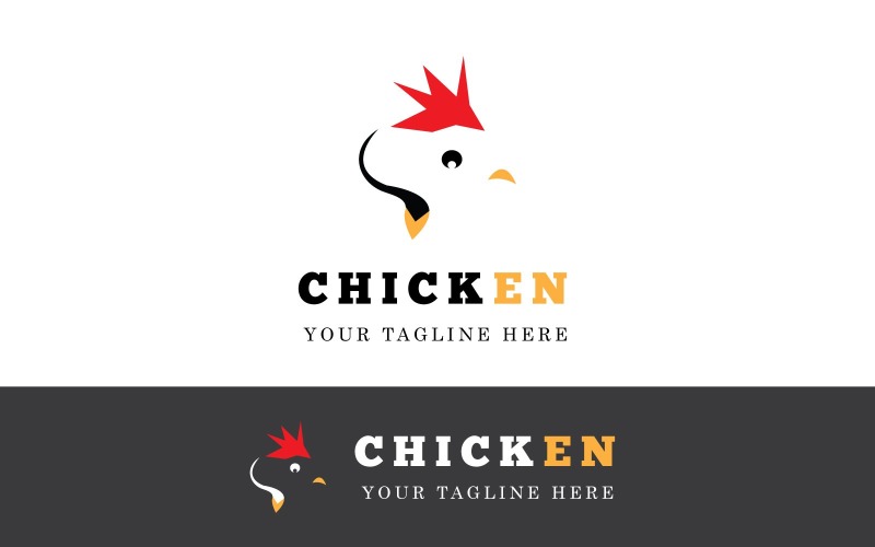 chicken logo design template original
