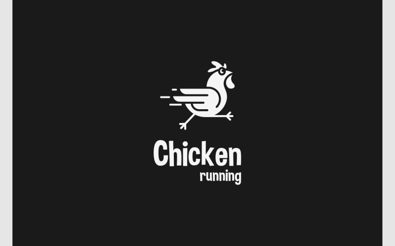chicken run rooster running logo original