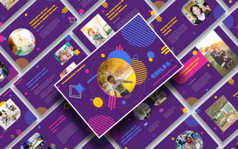 childa education kids powerpoint template original