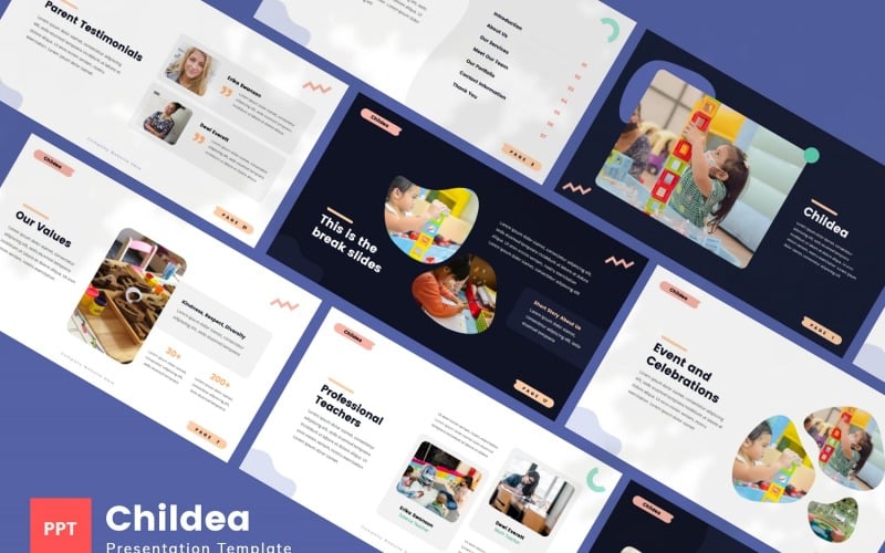 childea kindergarten powerpoint template original