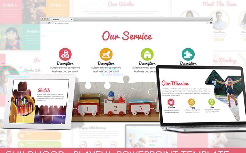 childhood playful powerpoint template original