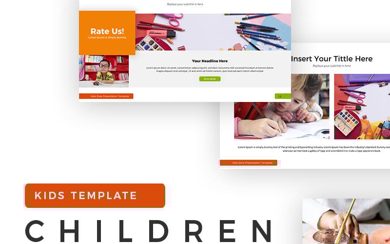 children powerpoint template original