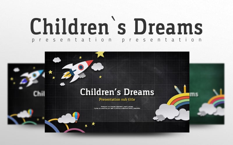 childrens dreams powerpoint template original