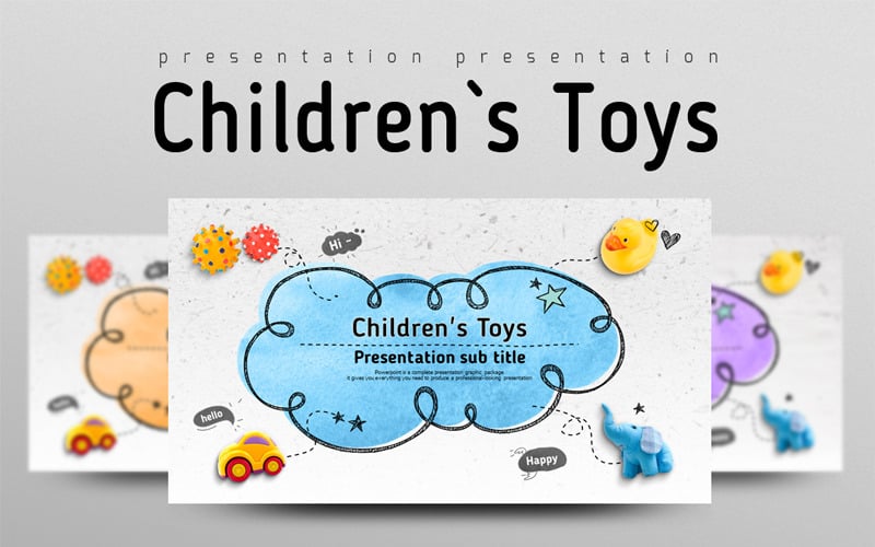 childrens toys powerpoint template original
