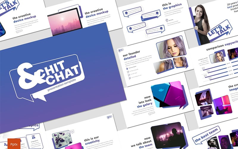 chitchat powerpoint template original