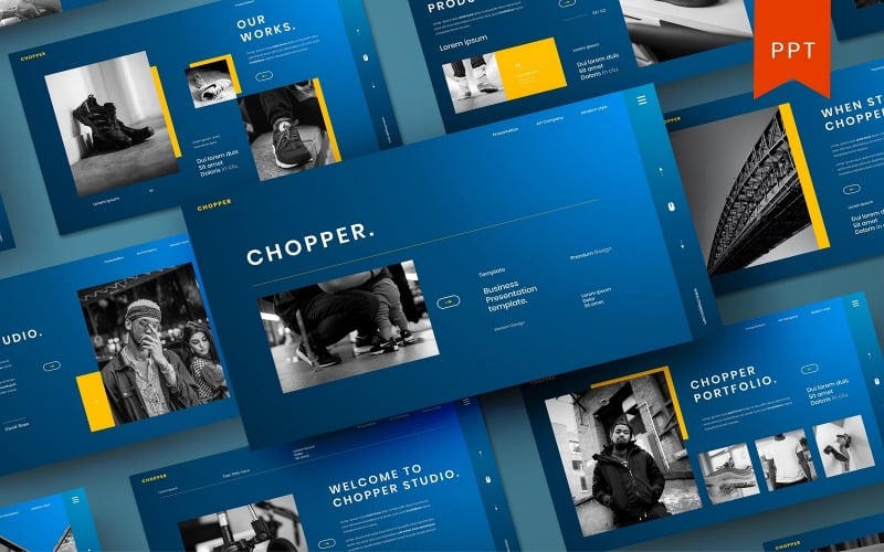 chopper business powerpoint template original