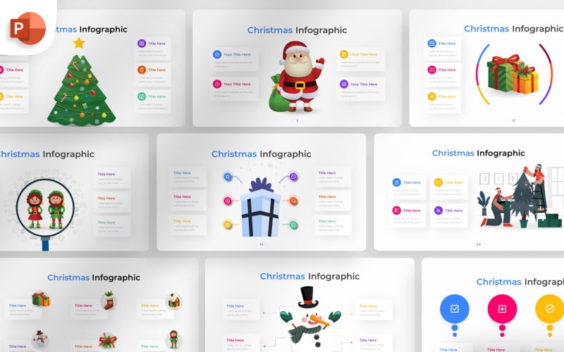 christmas powerpoint infographic template original