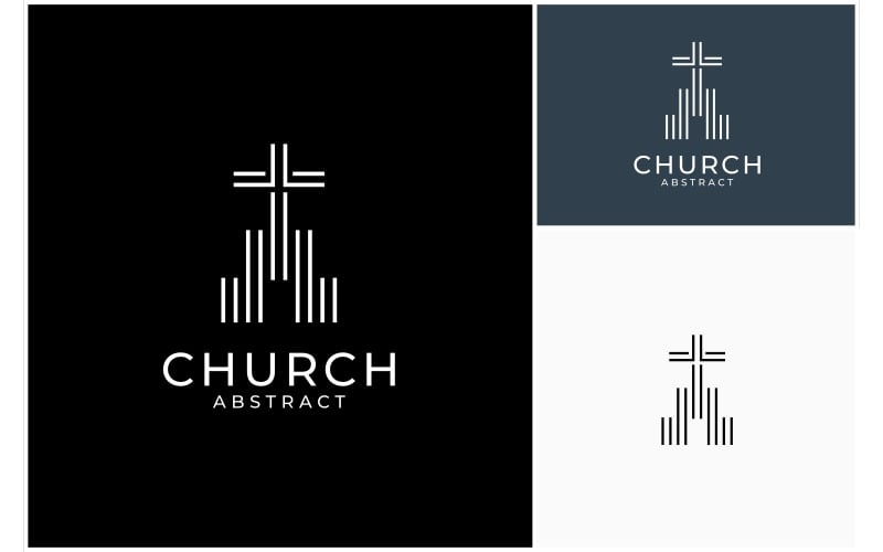 church chapel cross abstract logo original