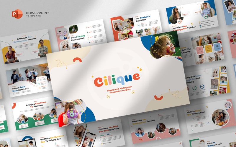 cilique kindergarten powerpoint template original
