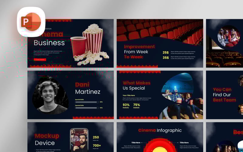 cinema business powerpoint template original