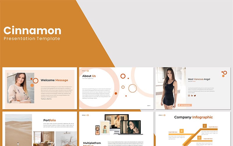 cinnamon powerpoint template original