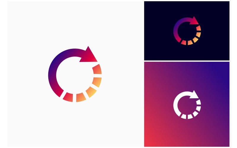 circle arrow refresh progress logo original