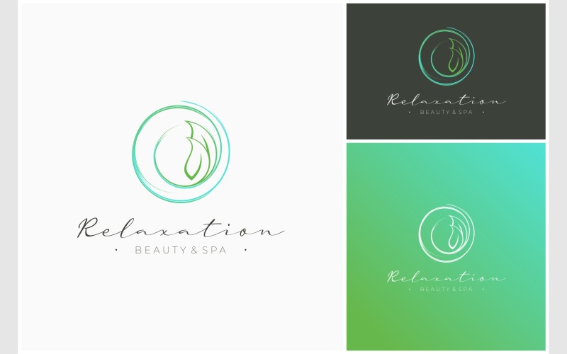 circle brush leaf relaxation logo original