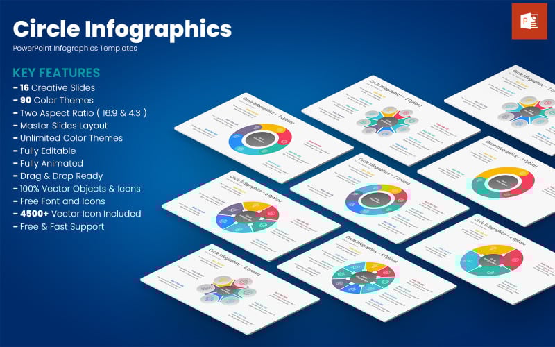 circle infographics powerpoint templates original