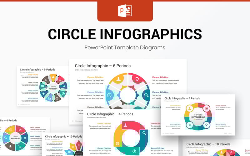circle powerpoint infographics template original