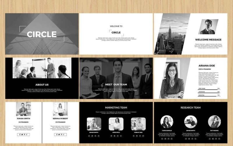 circle powerpoint template original