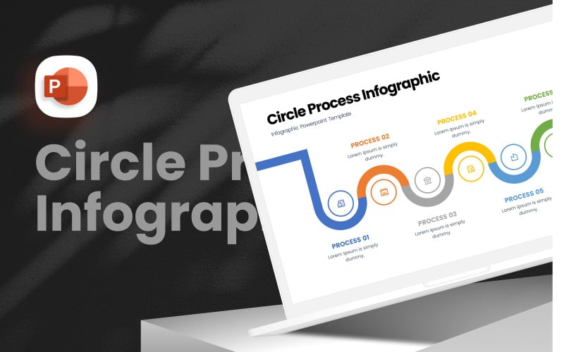 circle process infographic presentation template original