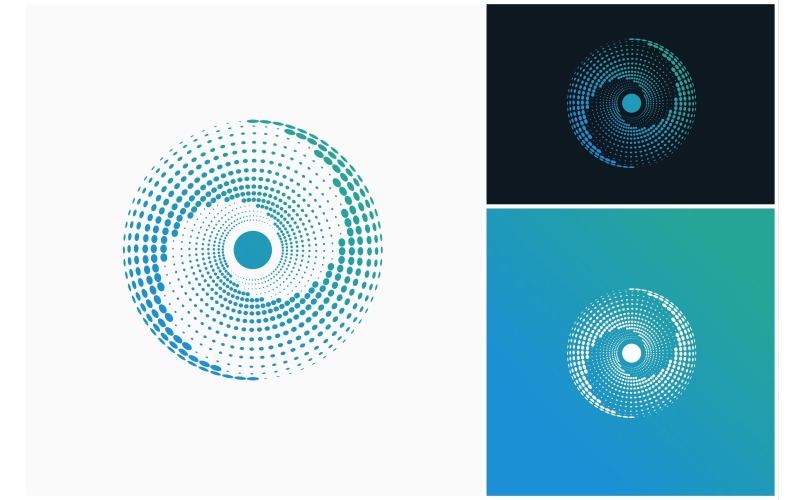circle sphere spiral dots logo original