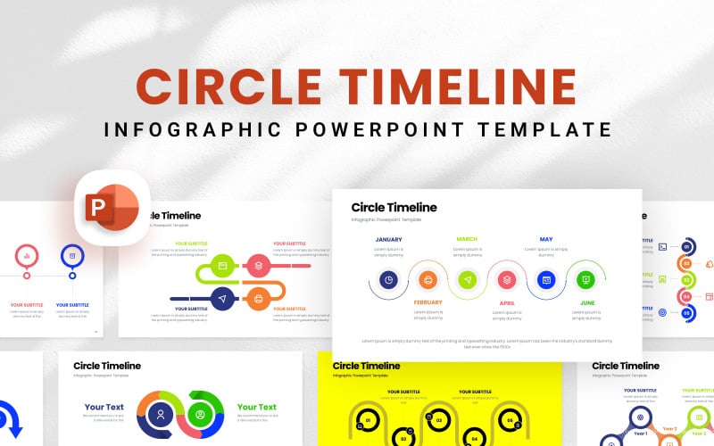 circle timeline infographic presentation template original