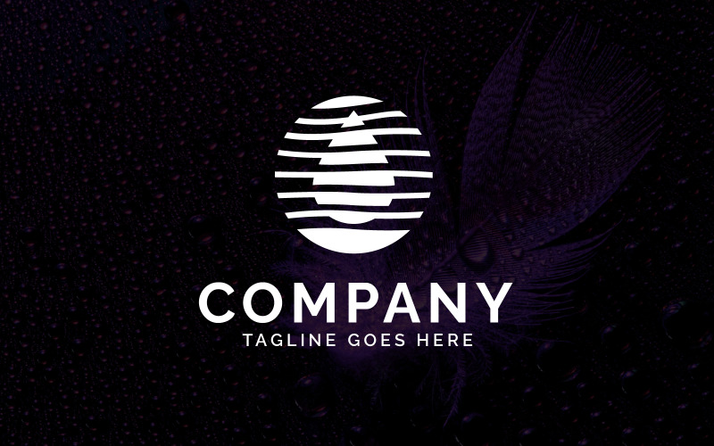 circle wave water drop logo design template original