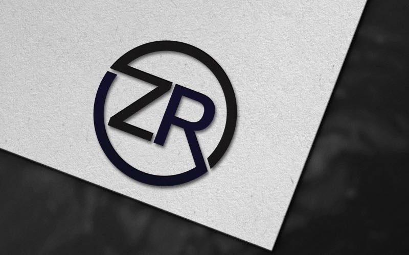 circle zr letter logo template design original
