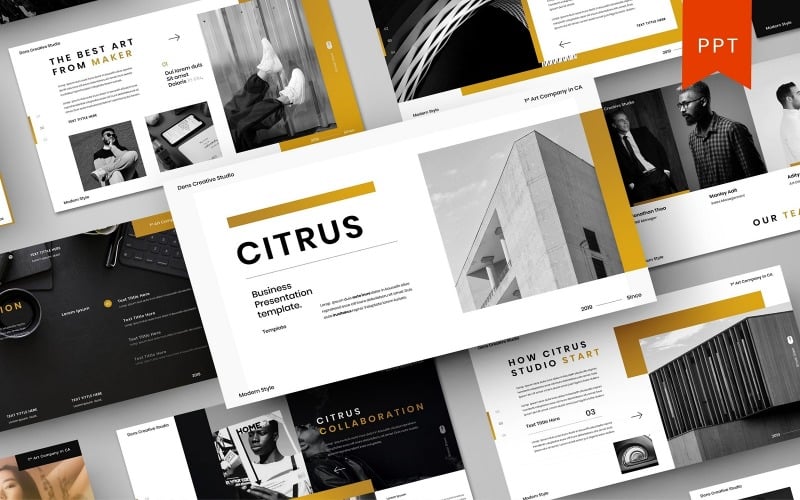 citrus business powerpoint template original