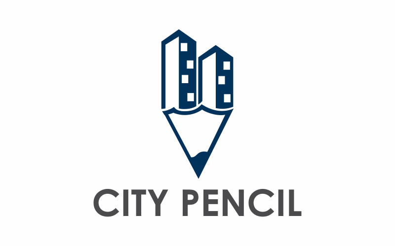 city pencil logo template original