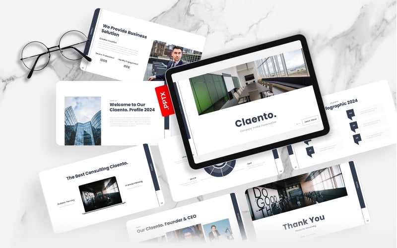 claento company profile powerpoint template original