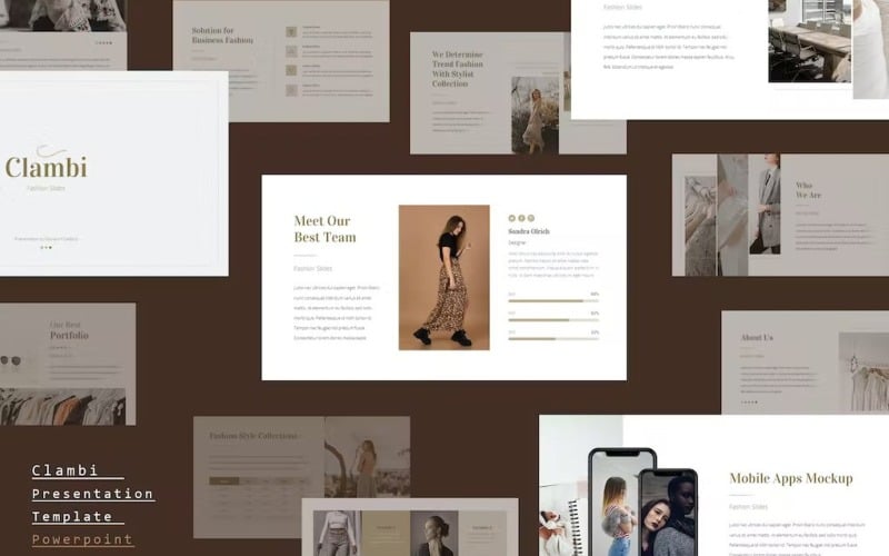 clambi fashion business powerpoint template original